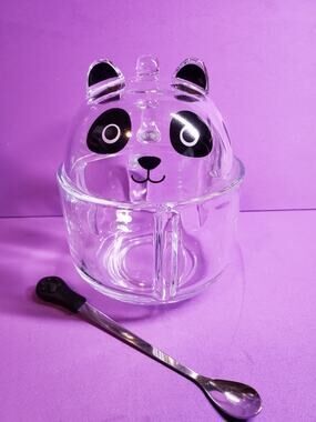 Panda Animal Glass Mug Set 3-Piece